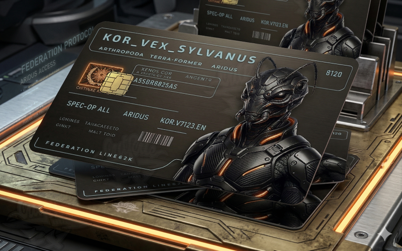 Xeno-ID Galactic Federation | Sci-Fi Alien & Cryptid Credit Card Skins