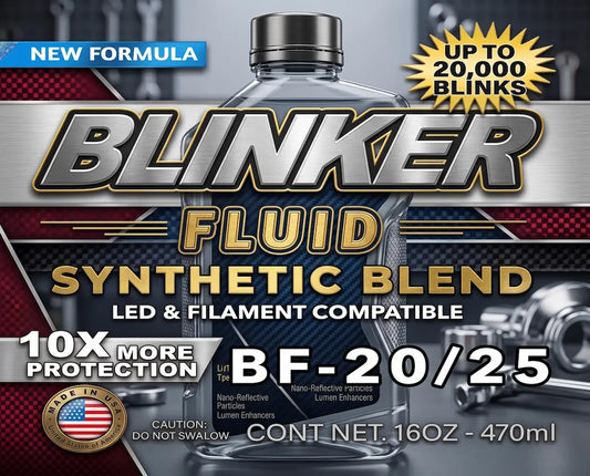 Funny Blinker Fluid Decal - 4" Mechanic Gag Sticker