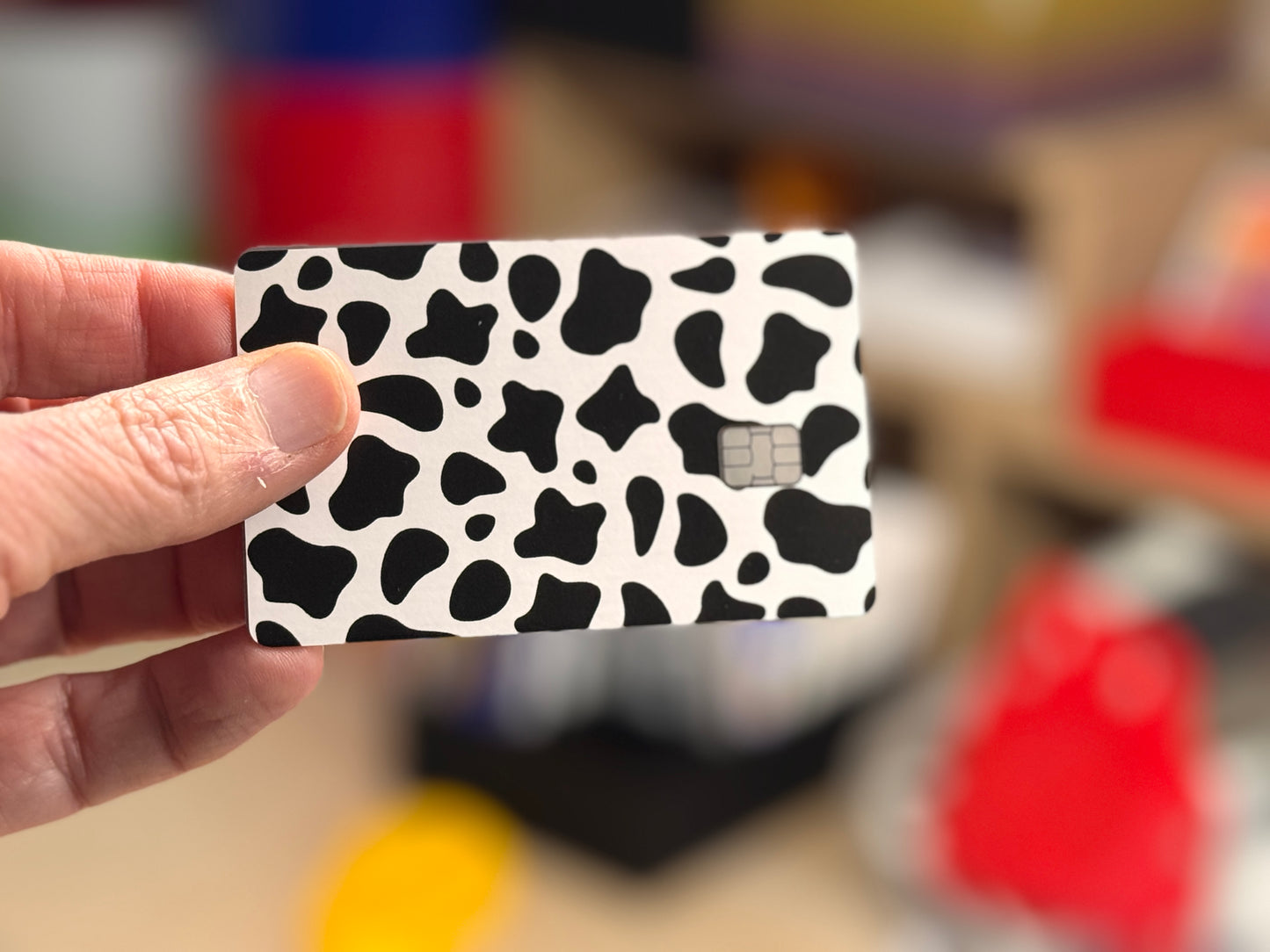 Cow Grain Pattern Credit Card Skin, Debit Card Covering