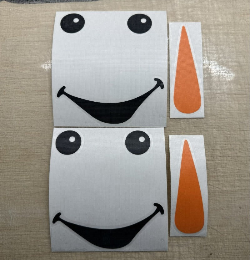 Tesla SnowMan Decals for Seats- Set of 2
