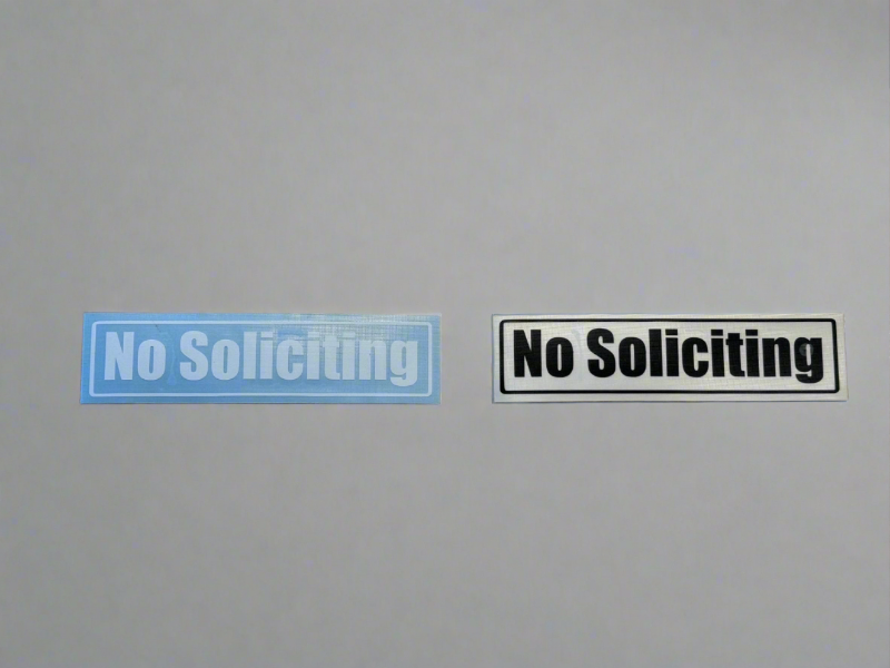 No Soliciting Decal | Window Decal | Store Front Sticker | Vinyl Decal | Business Decal |