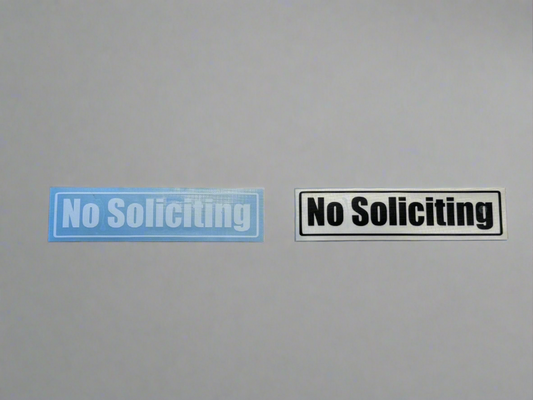 No Soliciting Decal | Window Decal | Store Front Sticker | Vinyl Decal | Business Decal |
