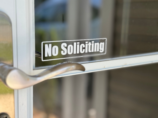 No Soliciting Decal | Window Decal | Store Front Sticker | Vinyl Decal | Business Decal |