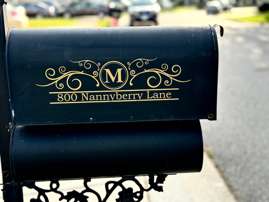Mailbox Decal | Custom Mailbox Decal (Both Sides) 14 Inch Long