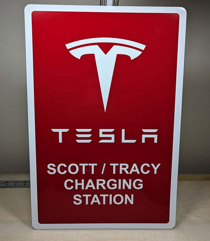 Tesla Charging Sign Wall Connector