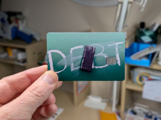Debt Pay Off Credit Card Skin, Debit Card Covering (small chip)