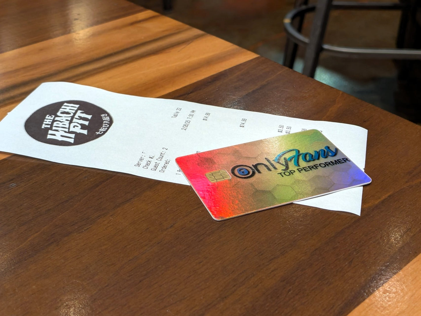 Only Fans TOP PERFORMER Credit Card Skin, Debit Card Covering