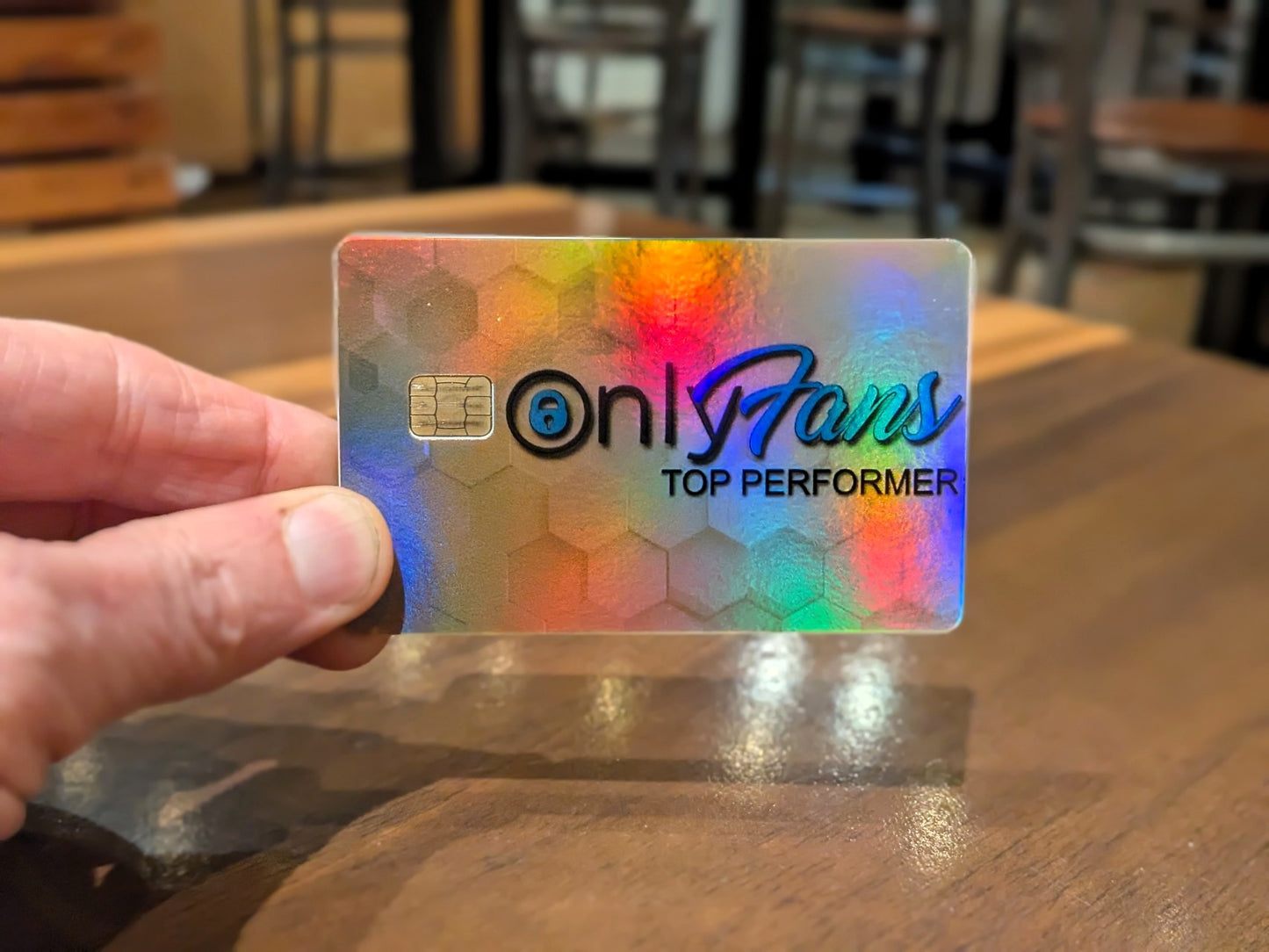Only Fans TOP PERFORMER Credit Card Skin, Debit Card Covering