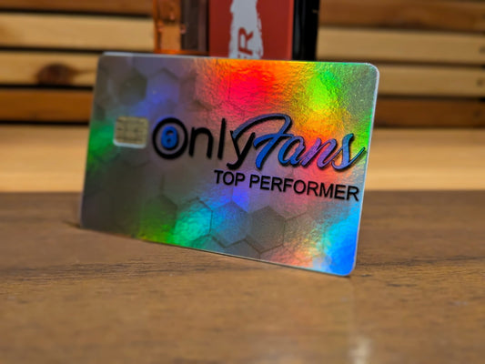Only Fans TOP PERFORMER Credit Card Skin, Debit Card Covering