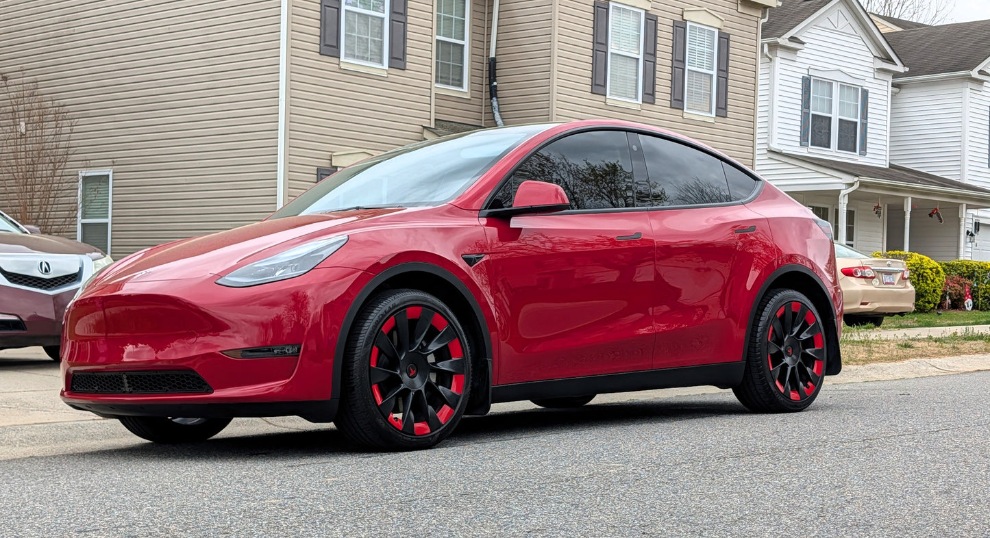 Premium Tesla Model Y 20" Induction Wheel Rim Decals | Custom Vinyl Overlays