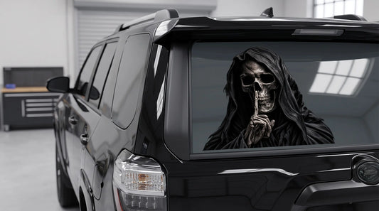 Silent Reaper Hush Skull Vinyl Decal