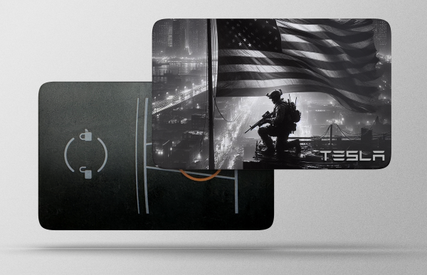 Tesla American Flag Keycard Soldier Wrap