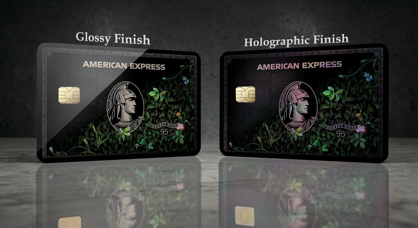 Luxury Dark Botanical Credit Card Skin