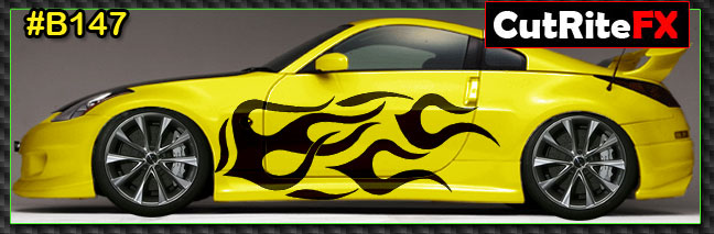 Flames Custom Vinyl Graphics B147