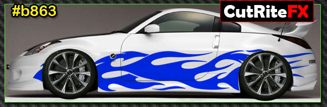 Flames Custom Vinyl Graphics B863