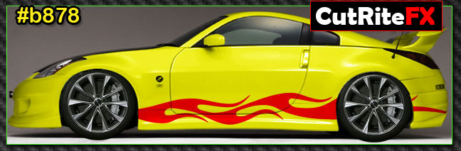 Flames Custom Vinyl Graphics B878