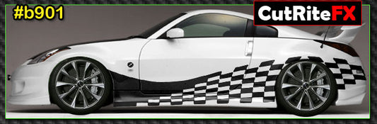 Checkered Custom Vinyl Graphics B901