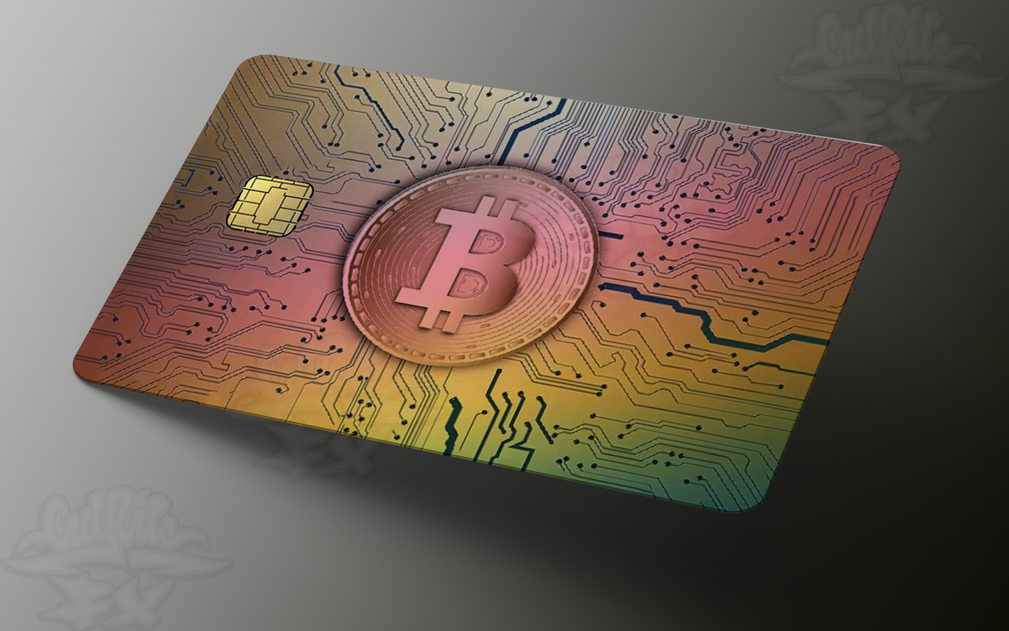 Gold BitCoin Credit Card Skin, Debit Card Covering
