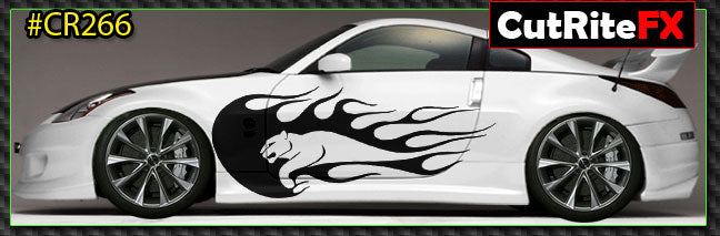 Flames Custom Vinyl Graphics CR266