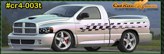 Truck Checkered Custom Vinyl Graphics CR4003T
