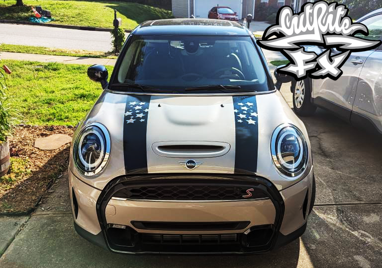 Mini Cooper Stars Hood Stripes