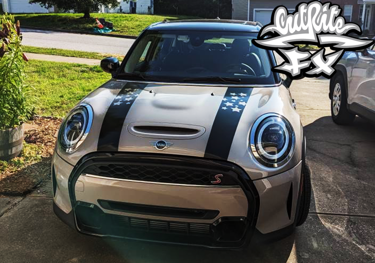 Mini Cooper Stars Hood Stripes