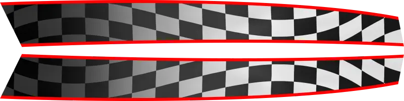 Mini Cooper Checker Bonnet Stripes - Classic Racing Decals