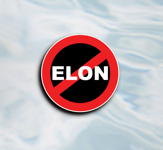 No Elon Car Decal Sticker