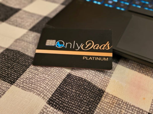 Only Dads PLATINUM Credit Card Skin, Debit Card Covering
