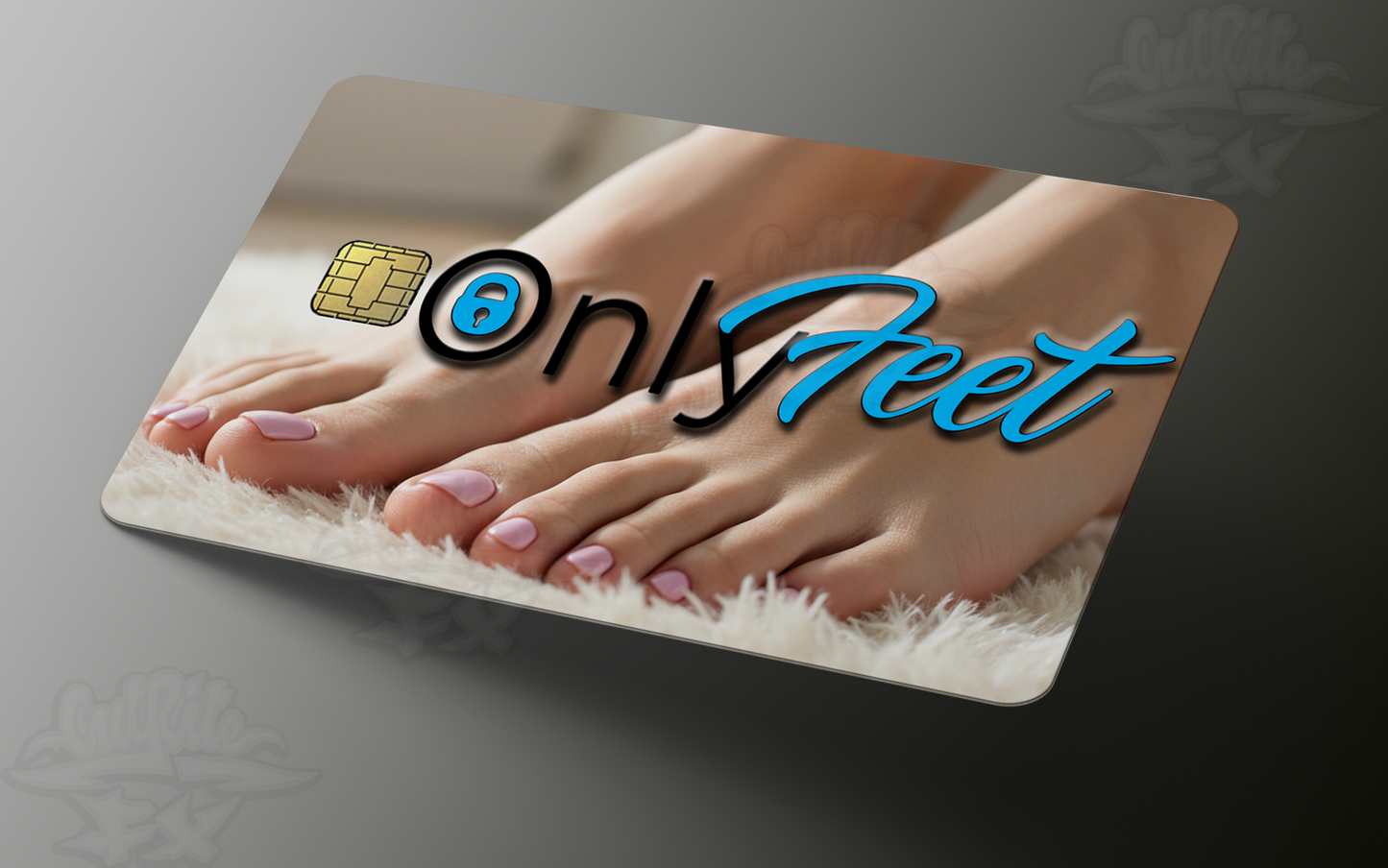 Only Feet Credit Card Skin, Debit Card Covering (small chip)