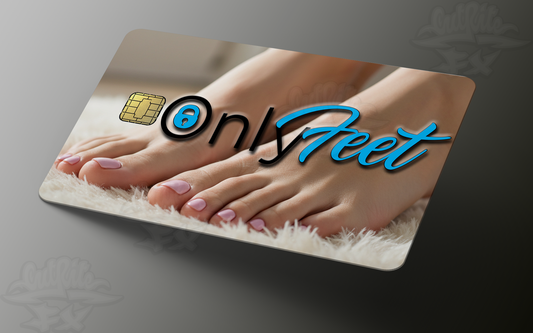 Only Feet Credit Card Skin, Debit Card Covering (small chip)