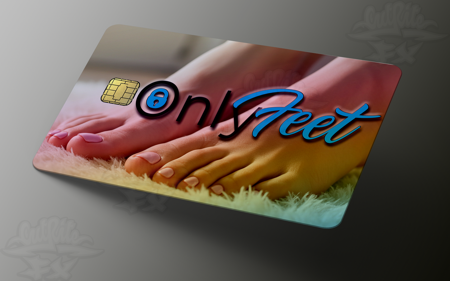 Only Feet Credit Card Skin, Debit Card Covering (small chip)