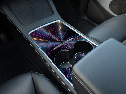 Tesla Model Y Center Console Plaid Design Wrap Kit (2021–2025) | Precision Fit DIY