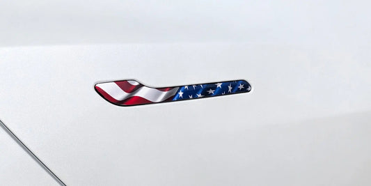 American Flag Door Handle Decal Wrap for Tesla Model 3 & Model Y (4-Door Set)