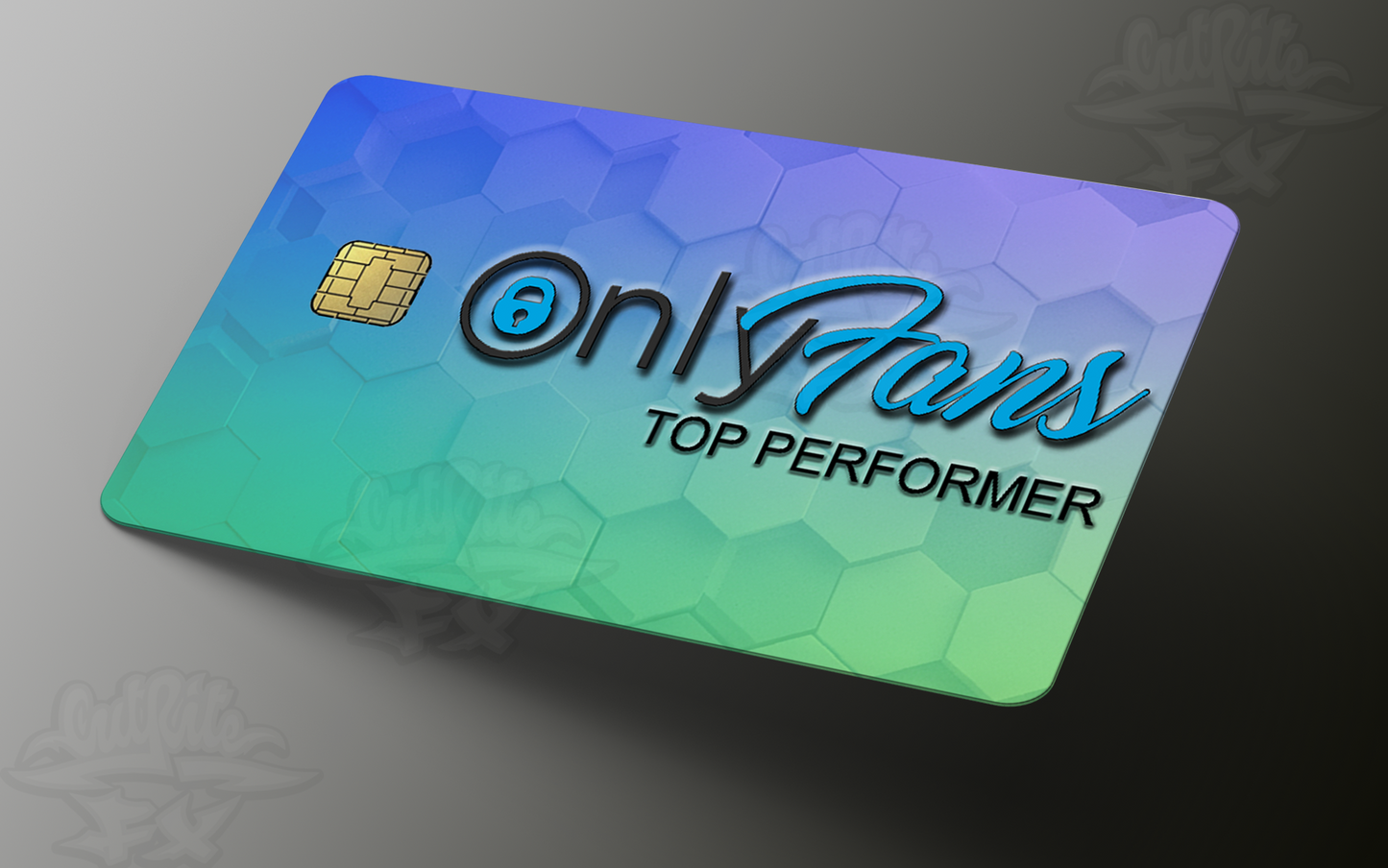 Only Fans TOP PERFORMER Credit Card Skin, Debit Card Covering