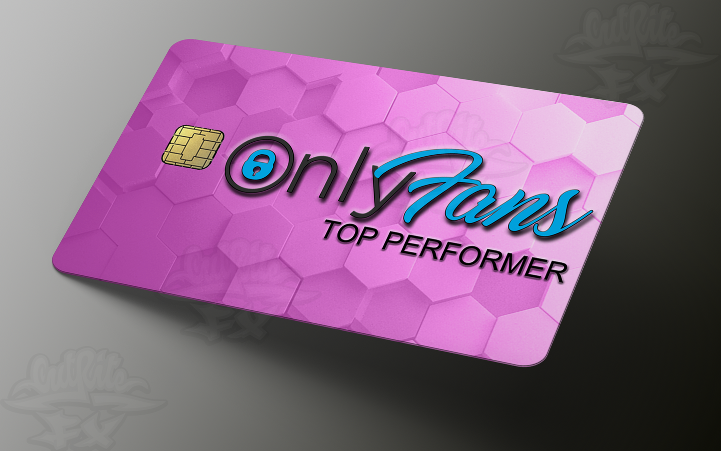 Only Fans TOP PERFORMER Credit Card Skin, Debit Card Covering