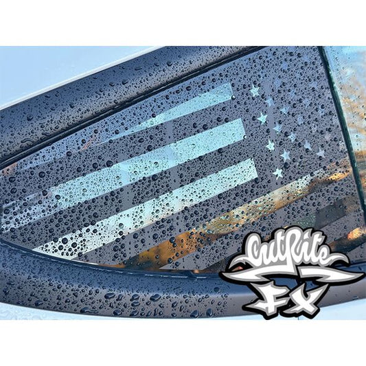 2016-2024 Tesla Model 3 Rear Side Windows Decal Sticker (Both Sides)