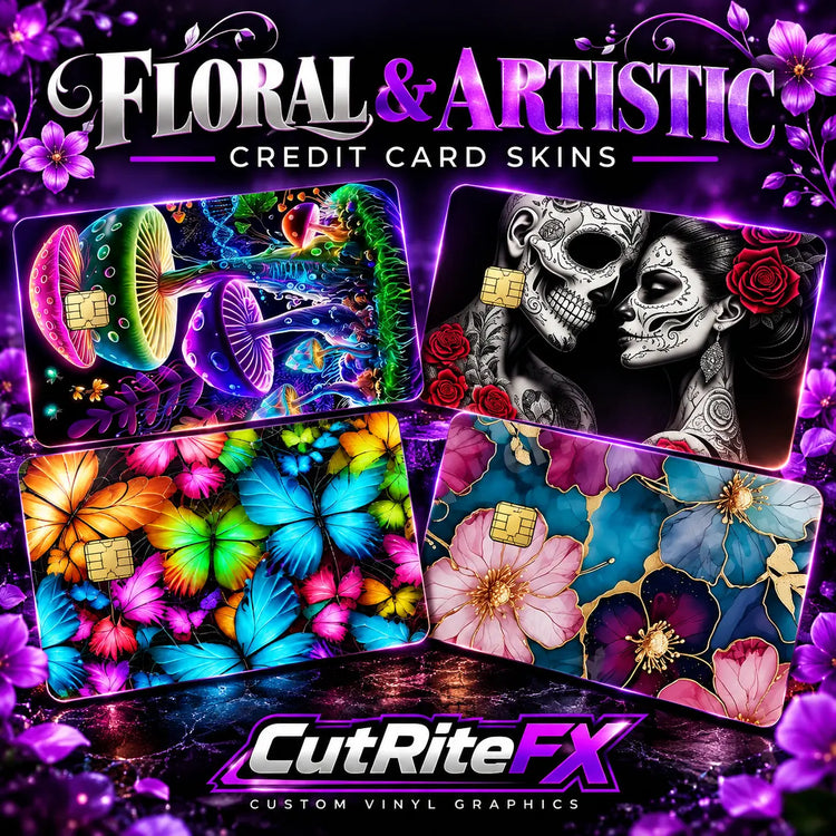 Floral & Artistic Credit Card Skins