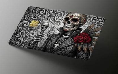 Ornate Sugar Skull Aristocrat Credit Card Skin – Sugar Skull & Filigree