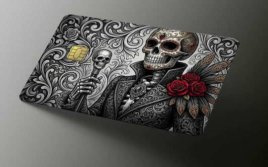 Ornate Sugar Skull Aristocrat Credit Card Skin – Sugar Skull & Filigree