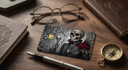 Ornate Sugar Skull Aristocrat Credit Card Skin – Sugar Skull & Filigree