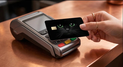 Adorable Black Cat Credit Card Skin