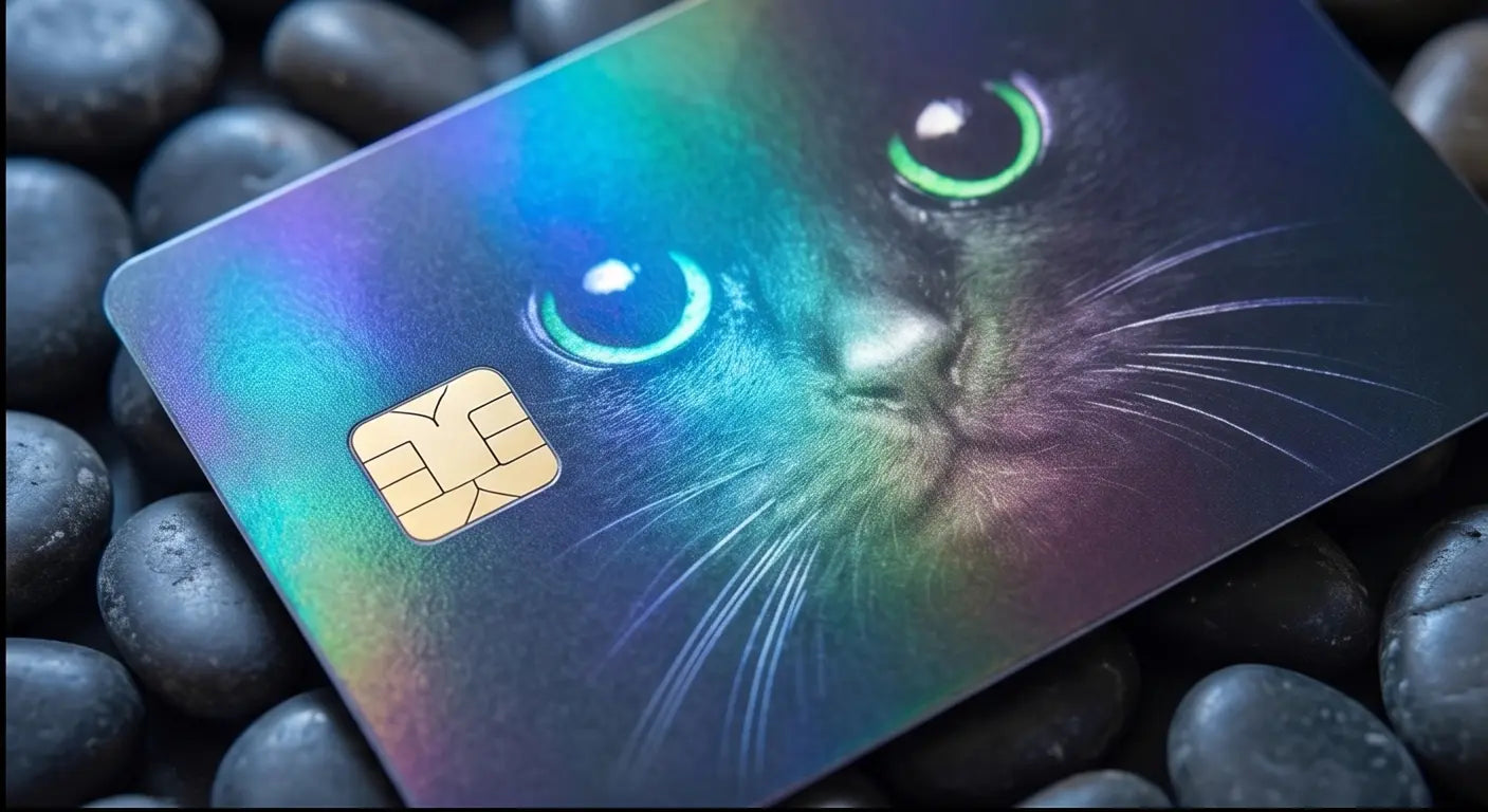 Adorable Black Cat Credit Card Skin