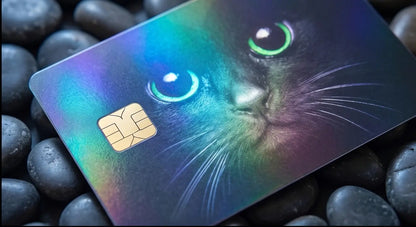 Adorable Black Cat Credit Card Skin