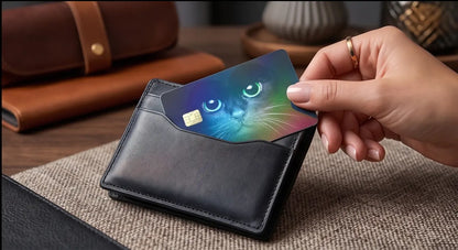 Adorable Black Cat Credit Card Skin