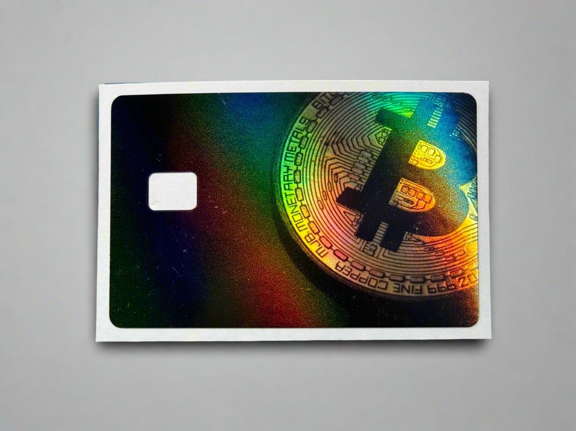 BitCoin Holographic Credit Card Skin