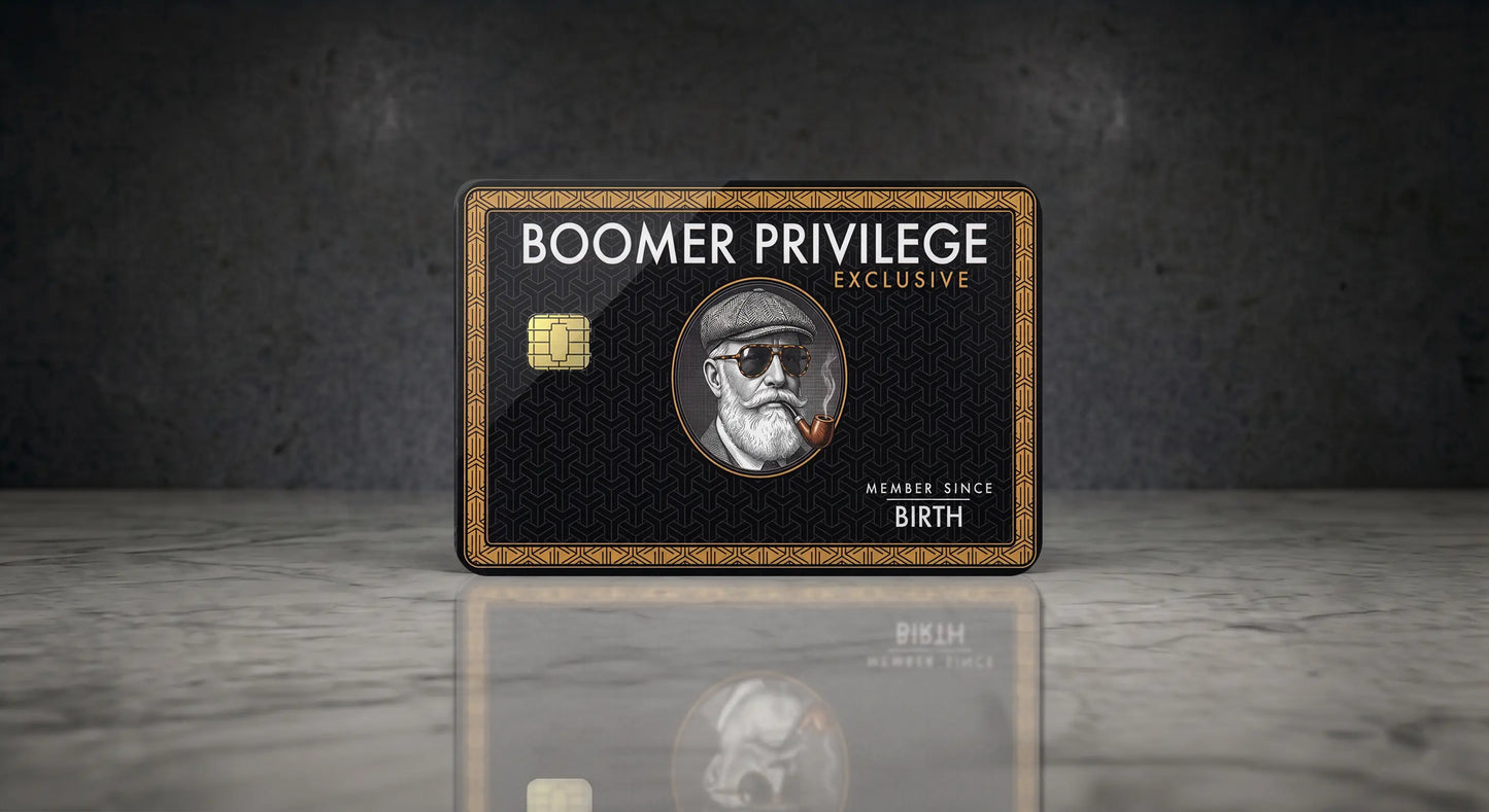 Generational Privilege Credit Card Skins - Gen X, Y, Z & Boomer | CutRiteFX