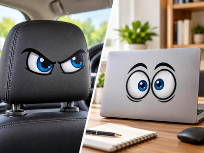 Funny Cartoon Eyes Decals – 6.5 Inch