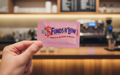 Funds R' Low "Need a Sugar Daddy" Funny Credit Card Skin