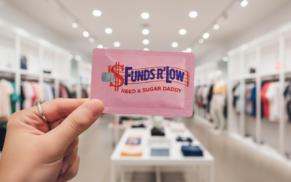 Funds R' Low "Need a Sugar Daddy" Funny Credit Card Skin